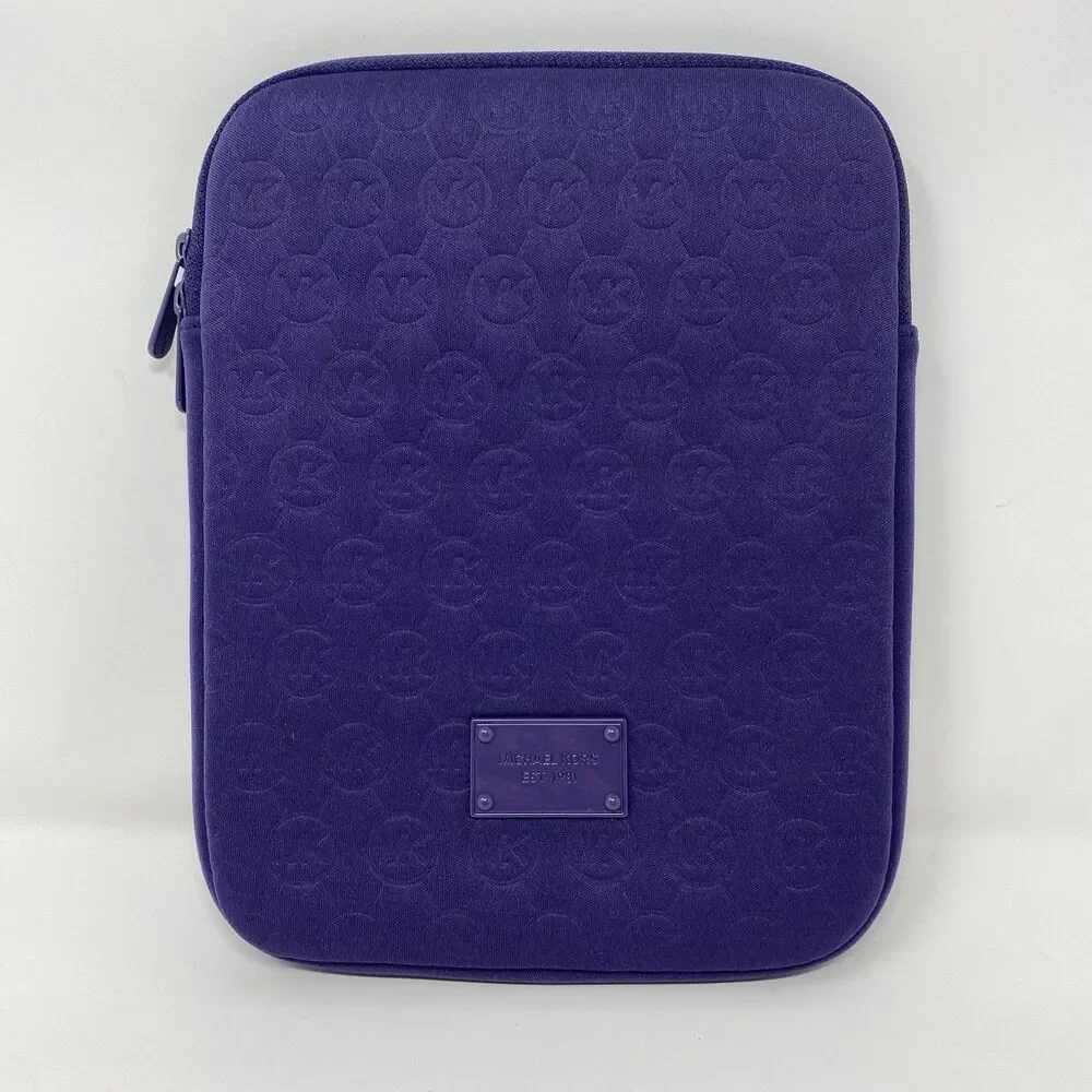 Michael Kors Purple Logo Neoprene i-Pad Tablet Protective Travel Case